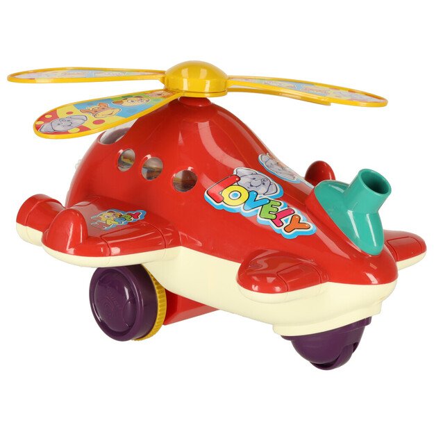 Push toy helicopter