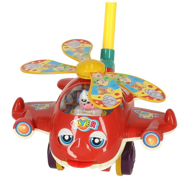 Push toy helicopter