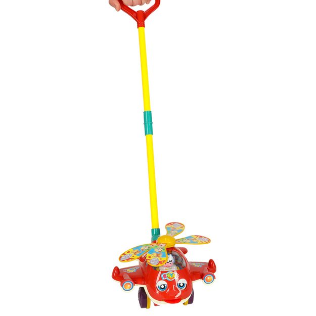 Push toy helicopter