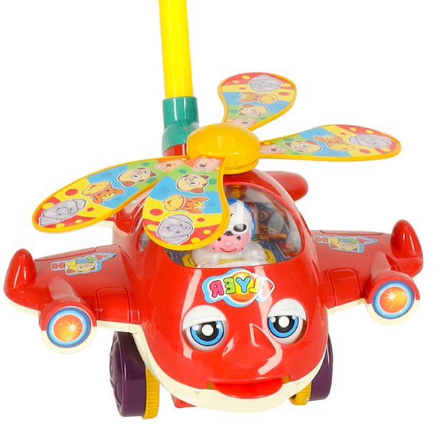 Push toy helicopter