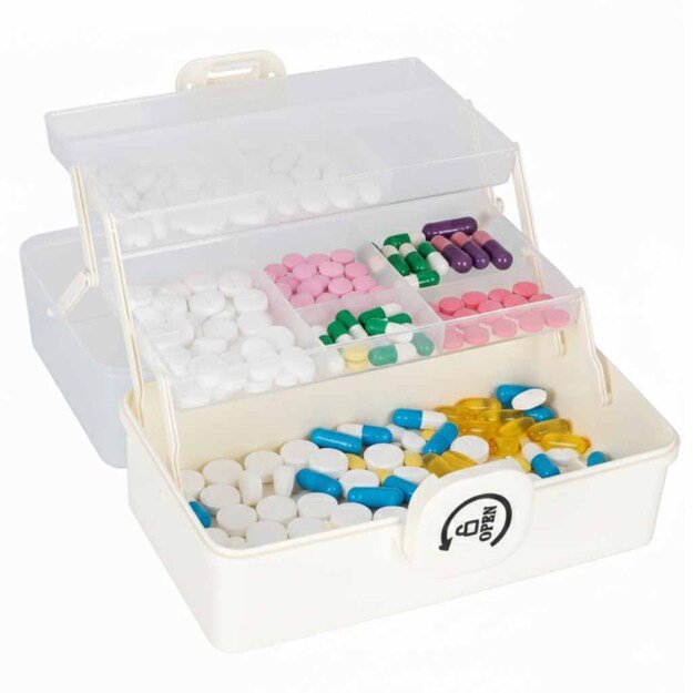 Vaistų laikymo organizatorius, vaistų spintelė 29x16x15cm 3