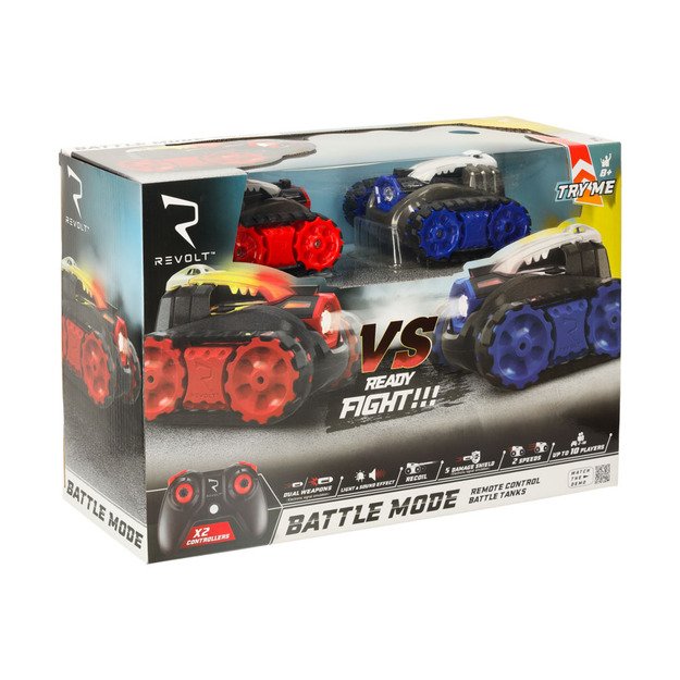 RC Revolt BATTLE nuotolinio valdymo automobilis mūšio režimas garsiniai žibintai 2pak