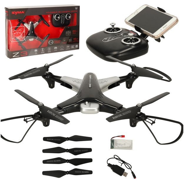 Dronas su nuotolinio valdymo kamera RC SYMA Z3 2,4 GHz HD kamera