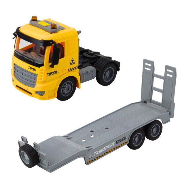Truck Tow Truck Crawler Excavator Moving Lights Sounds Yellow 2