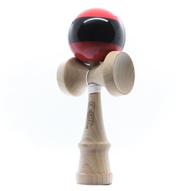 Kendama rotaļlieta, koka/sarkans