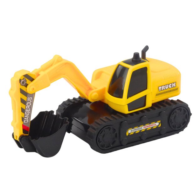 Tow Truck with Crawler Excavator Rotating 360° Yellow 1:16 3