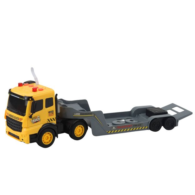 Tow Truck with Crawler Excavator Rotating 360° Yellow 1:16 2