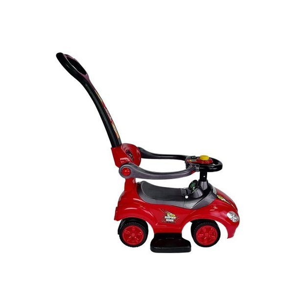 Toddlers Ride On Push Along with Parent Handle Mega Car 3in1 Red