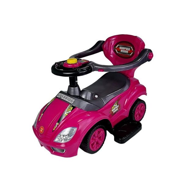 Toddlers Ride On Push Along with Parent Handle Mega Car 3in1 Pink 5