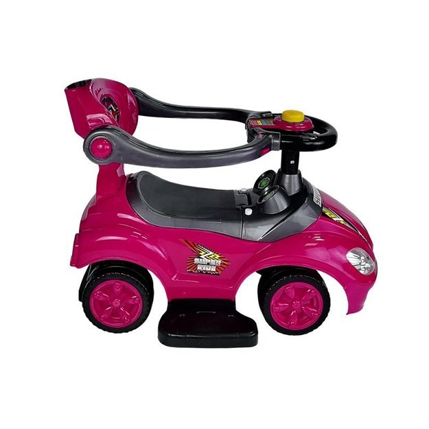 Toddlers Ride On Push Along with Parent Handle Mega Car 3in1 Pink 6