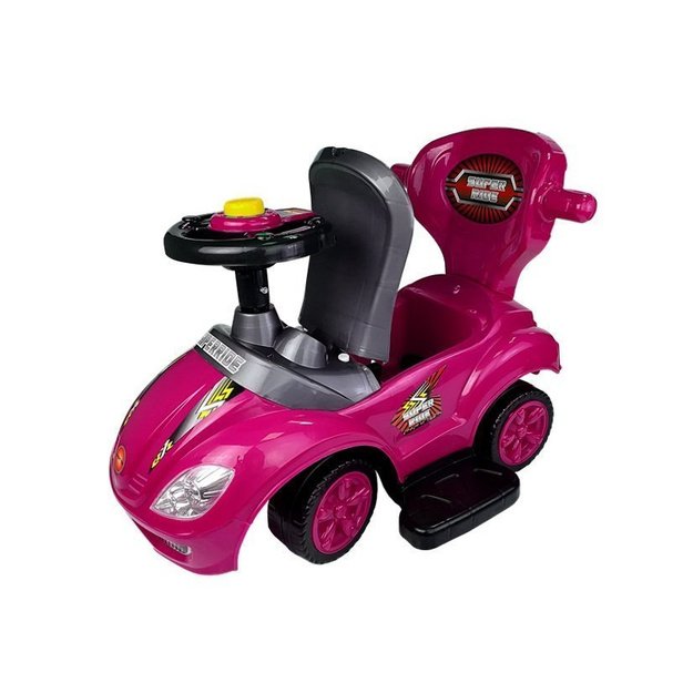Toddlers Ride On Push Along with Parent Handle Mega Car 3in1 Pink 10