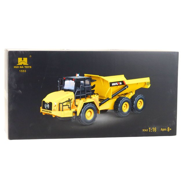 Huina Remote Controlled Dump Truck RC 1553 Yellow 1:16 4