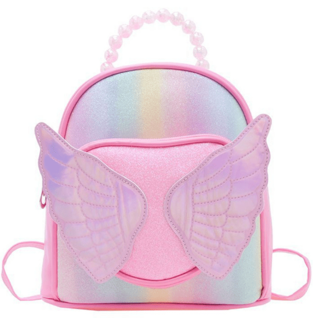 Children s Backpack Shiny Wings Pearls Pink 22cm