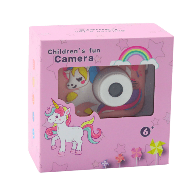 Digital Camera For Kids Unicorn Pink 48Mpx HD 1080P 3