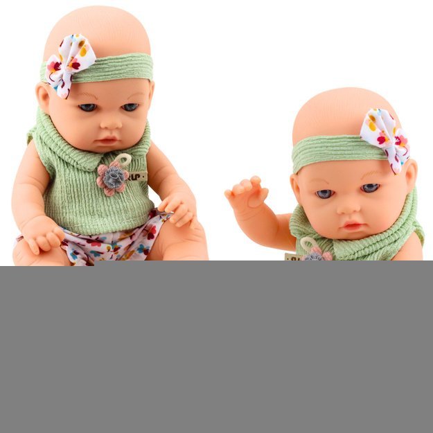 Baby Doll Green Floral Dress Headband with Bow