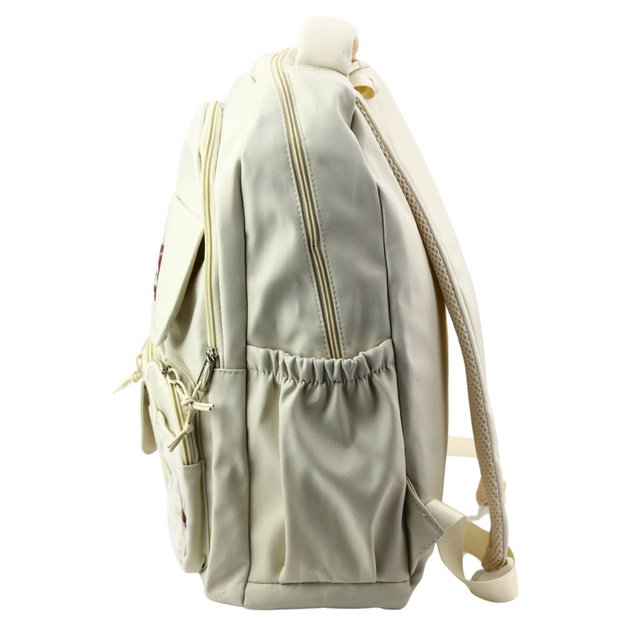 Urban School Backpack Capybara Keychain Badges Beige Cream 25L 42cm 2