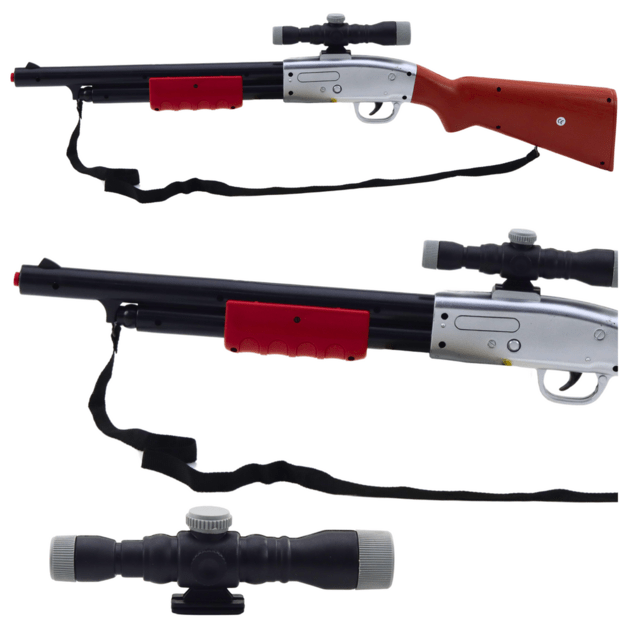 Žaislinis šautuvas su taikikliu ir garsais – 65 cm