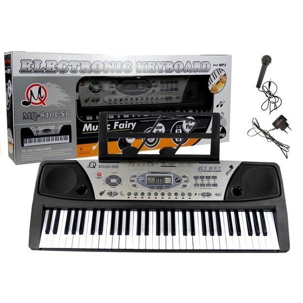 Keyboard MQ-810 MP3 with Microphone 61 Keys