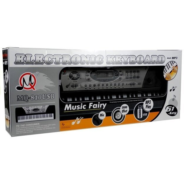Keyboard MQ-810 MP3 with Microphone 61 Keys