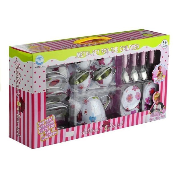 Gražus metalinis arbatos servizo virtuvės rinkinys 13