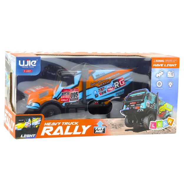 RC valdomas oranžinis sunkvežimis 2