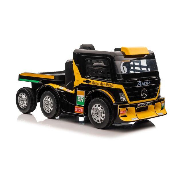 Akumuliatoriaus automobilis Mercedes XMX622B puspriekabė Geltonas LCD ekranas