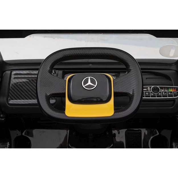 Akumuliatoriaus automobilis Mercedes XMX622B puspriekabė Geltonas LCD ekranas 19