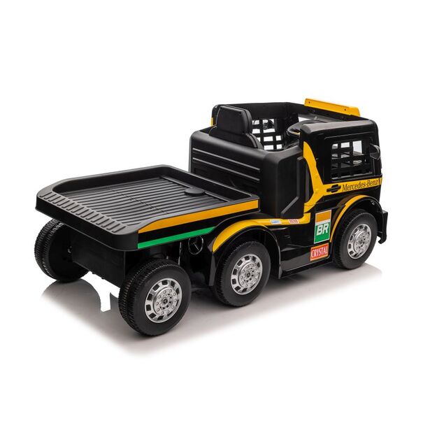 Akumuliatoriaus automobilis Mercedes XMX622B puspriekabė Geltonas LCD ekranas 9