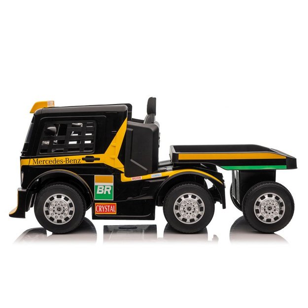 Akumuliatoriaus automobilis Mercedes XMX622B puspriekabė Geltonas LCD ekranas 22