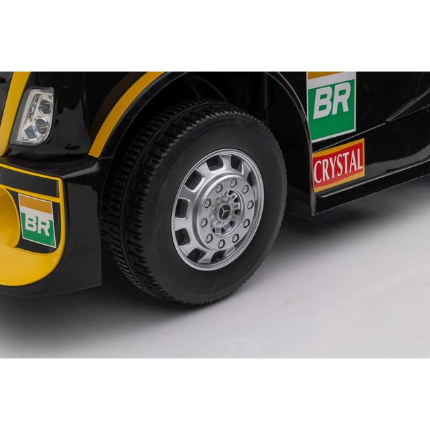 Akumuliatoriaus automobilis Mercedes XMX622B puspriekabė Geltonas LCD ekranas 15