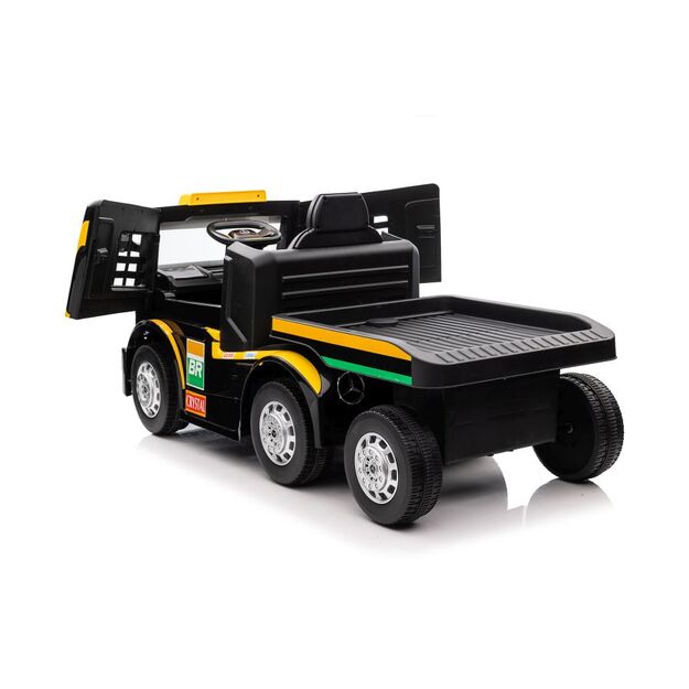 Akumuliatoriaus automobilis Mercedes XMX622B puspriekabė Geltonas LCD ekranas 11