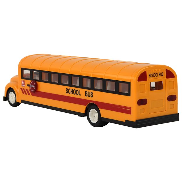 Geltonas nuotoliniu būdu valdomas R/C mokyklinis autobusas su atidaromomis durimis 7