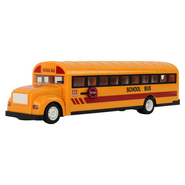 Geltonas nuotoliniu būdu valdomas R/C mokyklinis autobusas su atidaromomis durimis 5