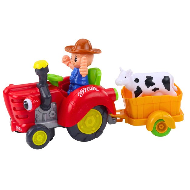 Interactive Farmer s Tractor with Trailer, Cow Figure, Lights and Sounds 1