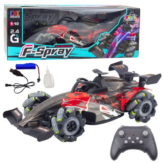 F-Spray Remote Controlled RC Racer 1:10 Lights Sounds Steam Red