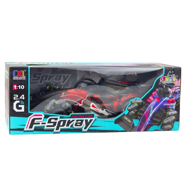 F-Spray Remote Controlled RC Racer 1:10 Lights Sounds Steam Red 4