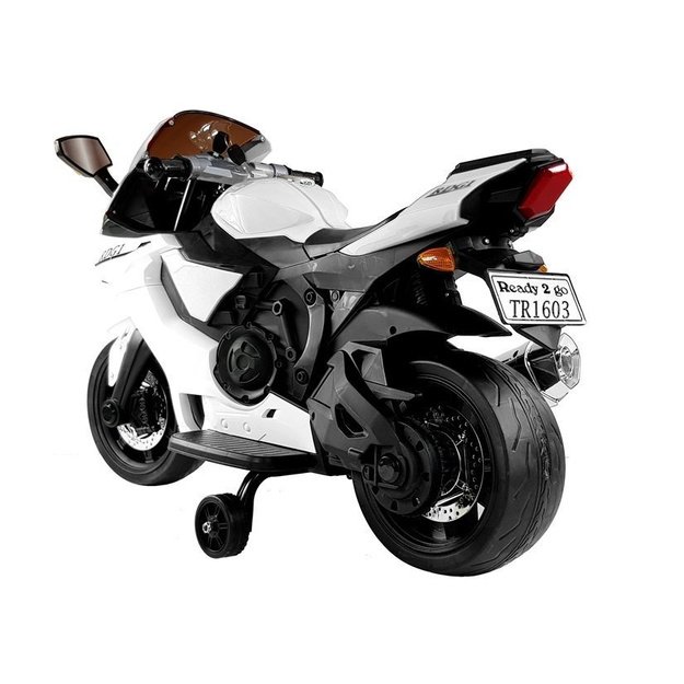 TR1603 Elektrinis pasivažinėjimo motociklas baltas 4