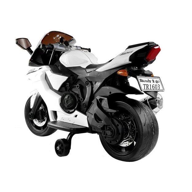 TR1603 Elektrinis pasivažinėjimo motociklas baltas 13