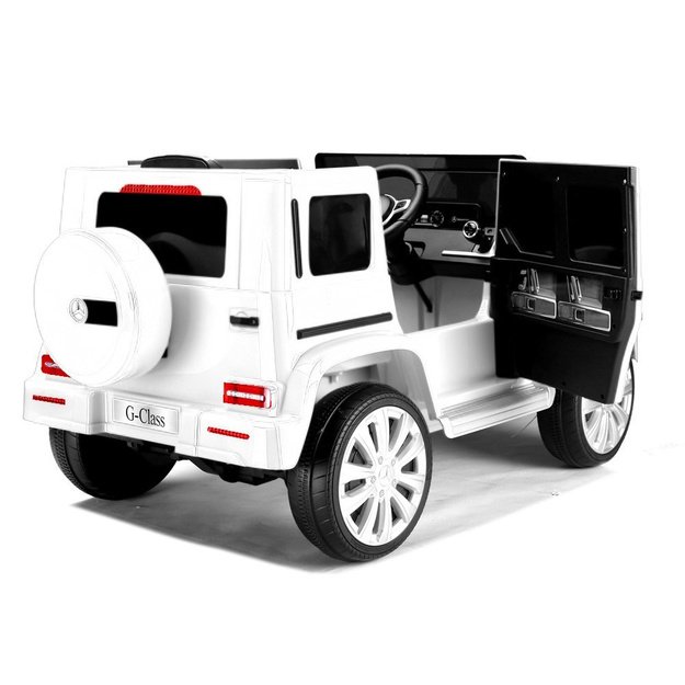 Elektrinis važiuojantis automobilis "Mercedes G500 White 1