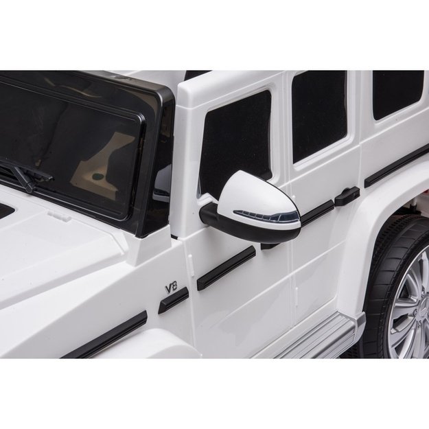 Elektrinis važiuojantis automobilis "Mercedes G500 White 2