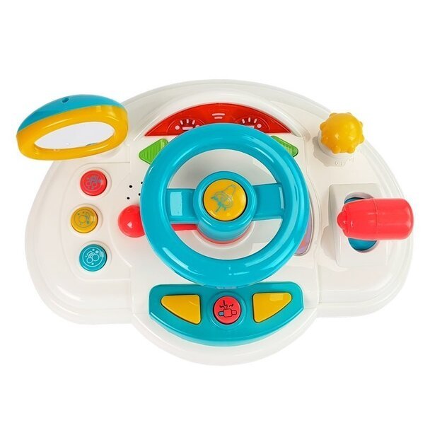 Interaktyvus kūdikių vairo ratas Ragelis garso šviesa 4