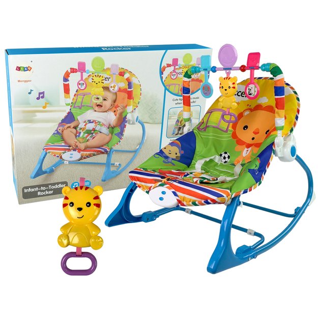 Supamasis krėslas 2in1 Blue Tiger Sounds Vibration