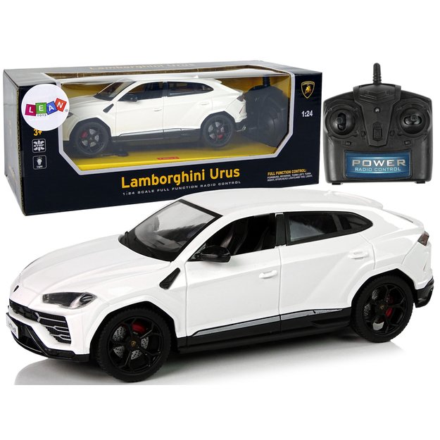 Automobilis R/C 1:24 Lamborghini Urus White 2.4 G žibintai