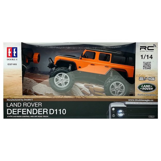 Remote Controlled Car Land Rover Defender R/C Orange 1:14 9
