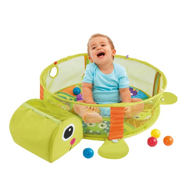 Mokomasis kilimėlis su vėžliukais ir žaidimų kamuoliukais kūdikiui 3