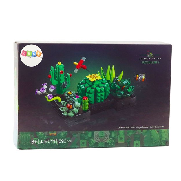 Construction Blocks Composition Cacti Flowers 590 pcs. 2