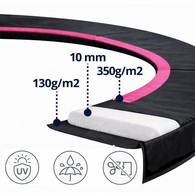 Spring Cover for Sport Max 6ft Trampoline Black-Pink