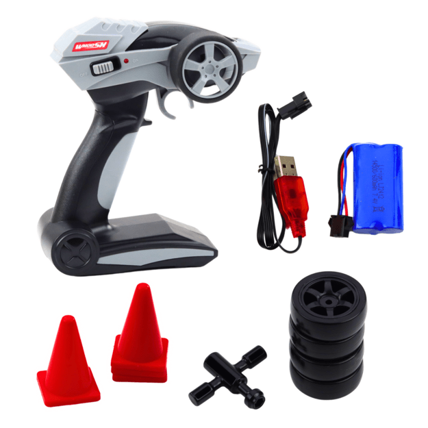 Nuotoliniu būdu valdoma lenktyninė RC mašina su drift funkcija Silver 30km/h 1:16 3