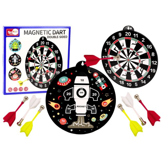 Double-sided Magnetic Disc Racket Darts 6Pcs