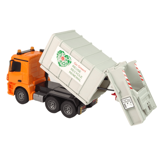 RC Garbage Truck Mercedes-Benz Antos Orange Trash